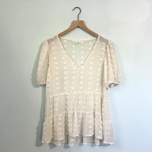 White bohemian sheer top